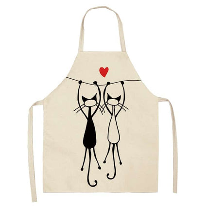 Women's Cat Printed Kitchen Apron - wnkrs