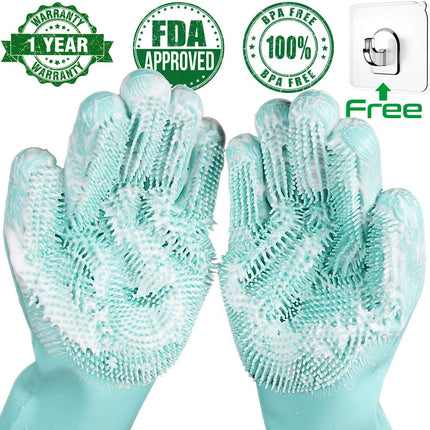 Silicone Dishwashing Scrubber Gloves - wnkrs