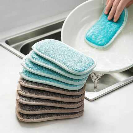 Two Sided Absorbent Sponge Kitchen Cleaning Cloths 1/3 pcs Set - wnkrs