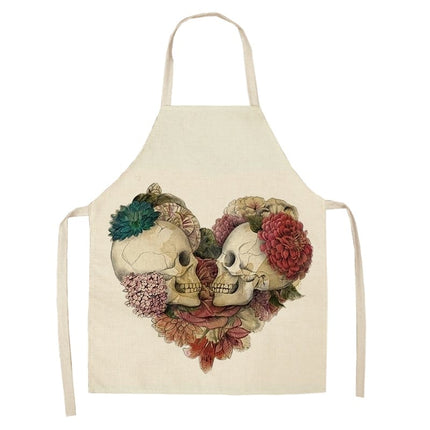Sugar Skull Patterned Kitchen Apron - wnkrs
