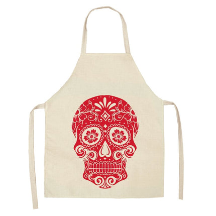 Sugar Skull Patterned Kitchen Apron - wnkrs