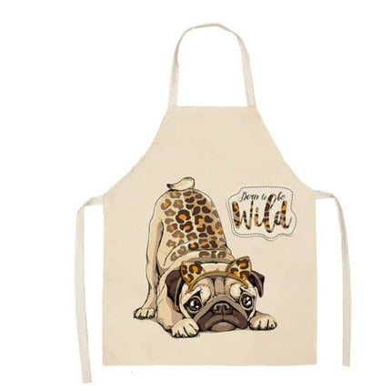 Funny Pug Print Apron - Wnkrs