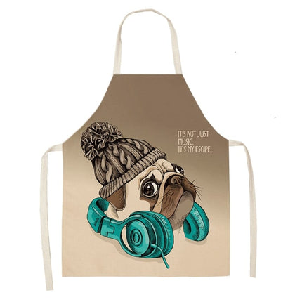 Funny Pug Print Apron - Wnkrs