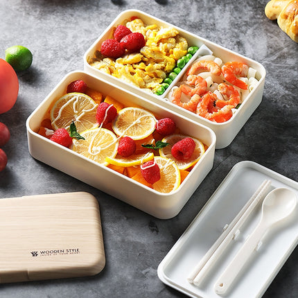 BPA Free Double Layer Lunch Box with Spoon/Chopsticks - Wnkrs