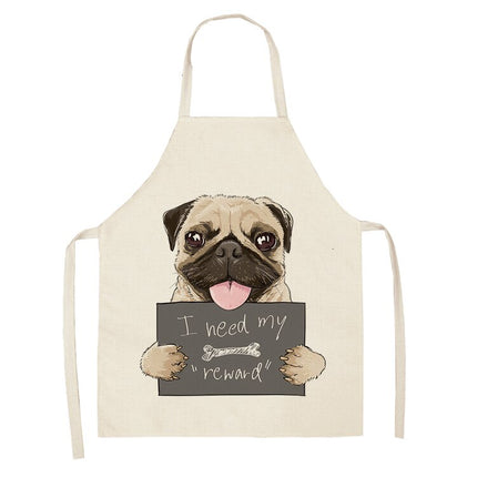 Funny Pug Print Apron - Wnkrs
