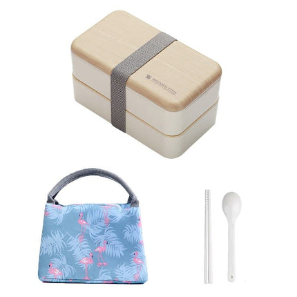BPA Free Double Layer Lunch Box with Spoon/Chopsticks - Wnkrs