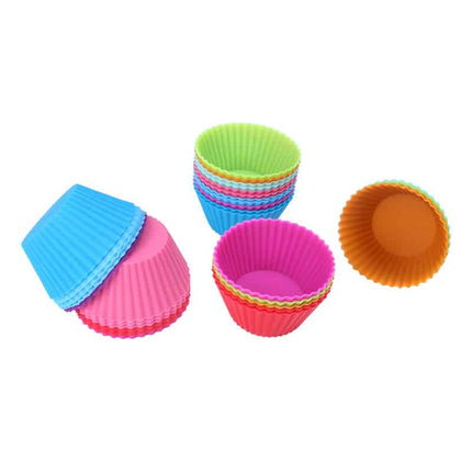 Reusable Round Shaped Eco-Friendly Silicone Cupcake Molds Set - wnkrs