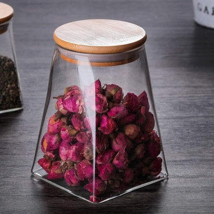 Pyramid Shaped Glass Spice Jar - Wnkrs