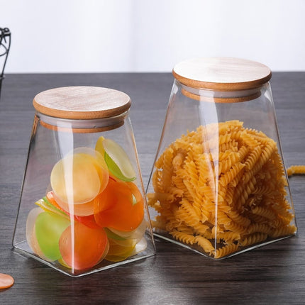 Pyramid Shaped Glass Spice Jar - Wnkrs