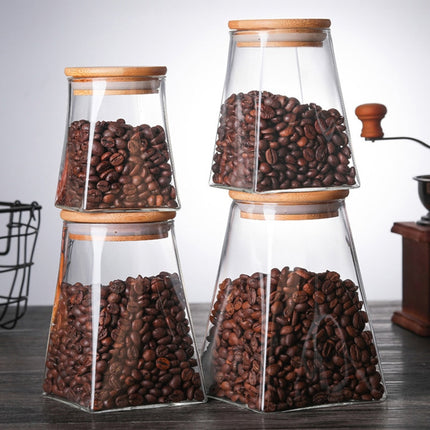 Pyramid Shaped Glass Spice Jar - Wnkrs