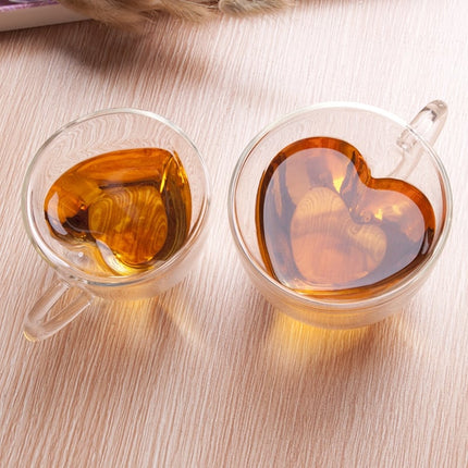 Heart Shaped Glass Coffee Cup - Wnkrs