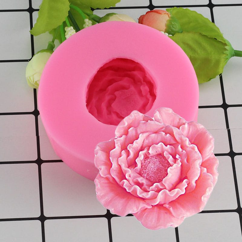 3D Peony Flower Silicone Cake Mold