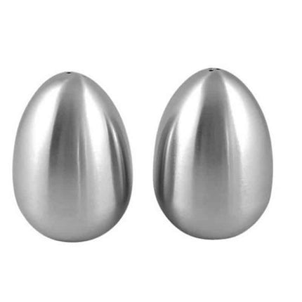 Egg Shaped Stainless Steel Pepper and Salt Jars Set - wnkrs