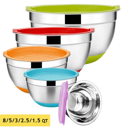 Stainless Steel Mixing Bowls Set 5 Pcs - Wnkrs