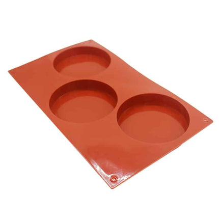 Large Round Silicone Baking Mold with 3 Cavities - wnkrs