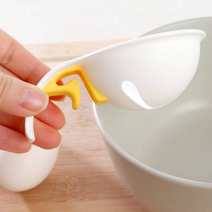 White Mini Egg Yolk Separator With Silicone Holder - Wnkrs