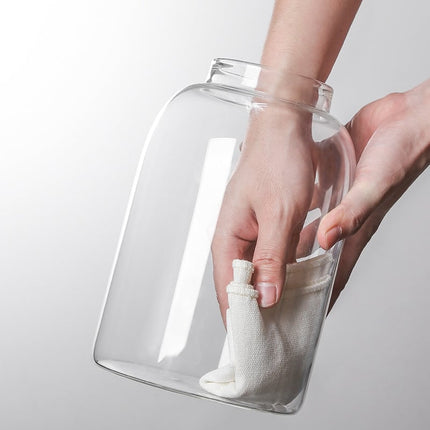 Glass Syorage Jar with Wooden Lid - Wnkrs