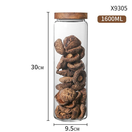 Glass Syorage Jar with Wooden Lid - Wnkrs