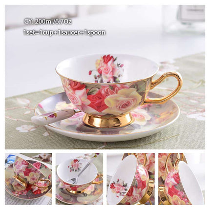 Luxury Ceramic Bone China Coffee Cup Set - Wnkrs