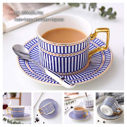 Luxury Ceramic Bone China Coffee Cup Set - Wnkrs