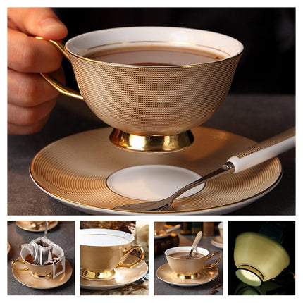 Luxury Ceramic Bone China Coffee Cup Set - Wnkrs