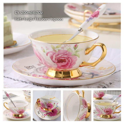 Luxury Ceramic Bone China Coffee Cup Set - Wnkrs