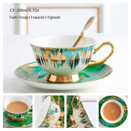 Luxury Ceramic Bone China Coffee Cup Set - Wnkrs