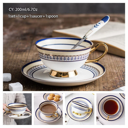 Luxury Ceramic Bone China Coffee Cup Set - Wnkrs
