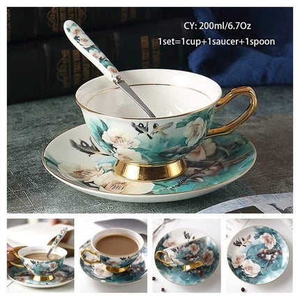 Luxury Ceramic Bone China Coffee Cup Set - Wnkrs