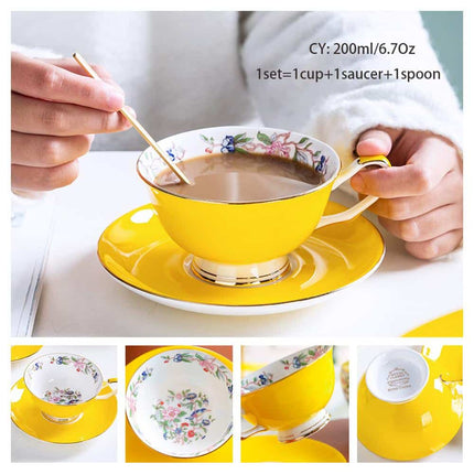 Luxury Ceramic Bone China Coffee Cup Set - Wnkrs