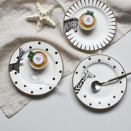 Graphic Animal Print Plates 2 Pcs Set - Wnkrs