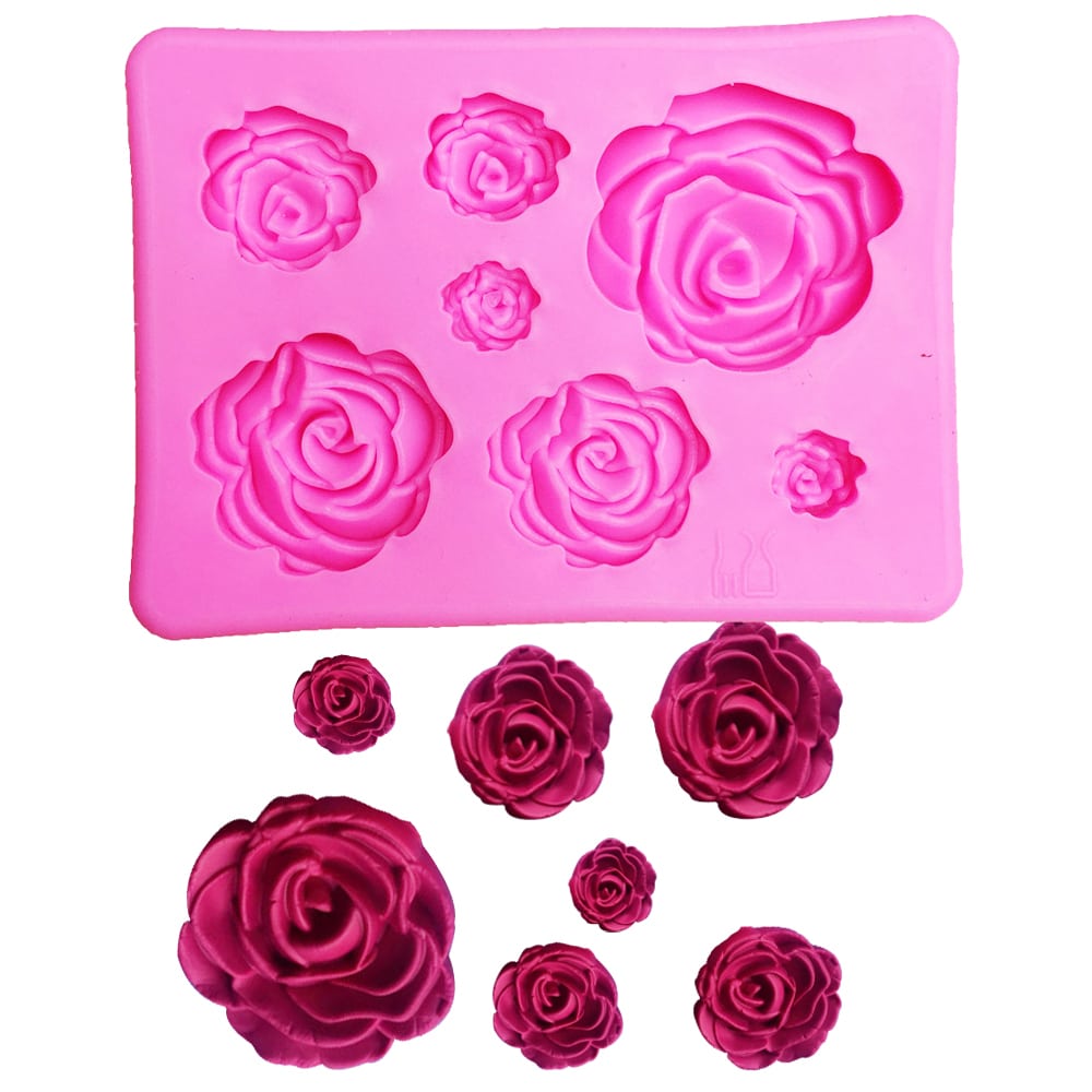 Charming Roses Shaped Silicone Baking Mold