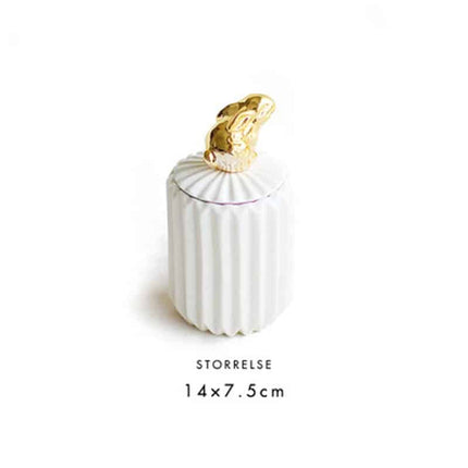Small Animal Ceramic Storage Pot with Lid - Wnkrs