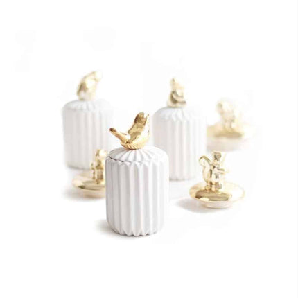 Small Animal Ceramic Storage Pot with Lid - Wnkrs