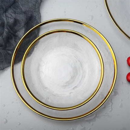 Gold Inlay Edge Glass Plates - Wnkrs