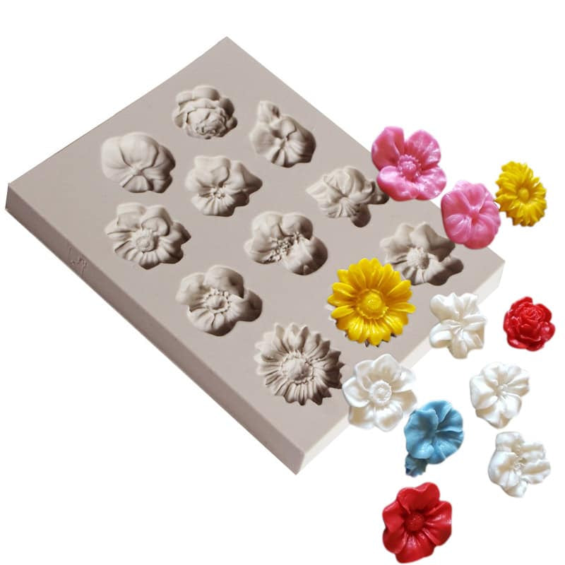 Lovely Flower Shaped Eco-Friendly Silicone Cake Decoration Mold
