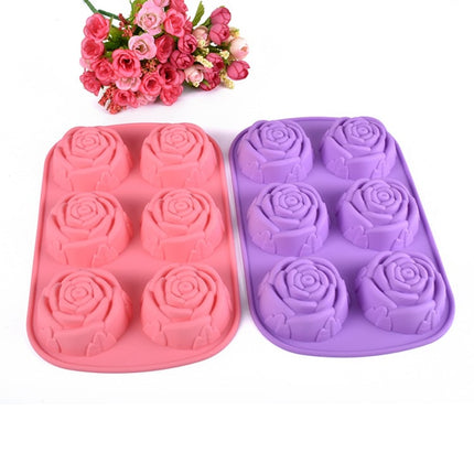Lovely Roses Shaped Eco-Friendly Silicone Baking Mold - wnkrs