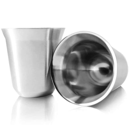 Double Wall Stainless Steel Espresso Cups 2 pcs Set - Wnkrs