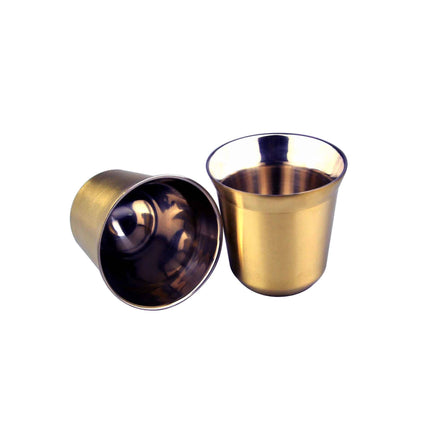 Double Wall Stainless Steel Espresso Cups 2 pcs Set - Wnkrs