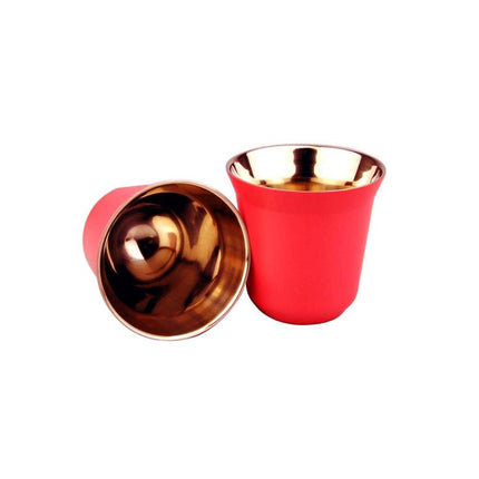 Double Wall Stainless Steel Espresso Cups 2 pcs Set - Wnkrs
