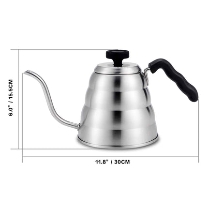 Silver Coffee Kettle with Thermometer - Wnkrs