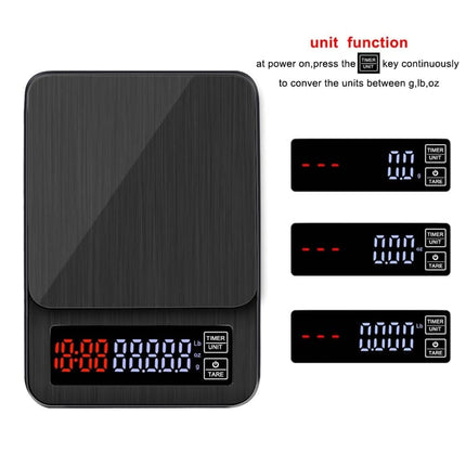 LCD Digital Electronic Drip Coffee Scale with Timer - Wnkrs