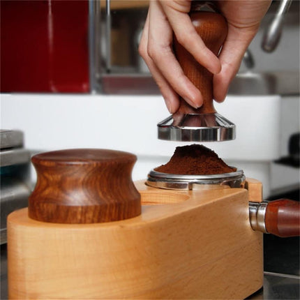 Manual Wooden Coffee Tamper Holder - Wnkrs