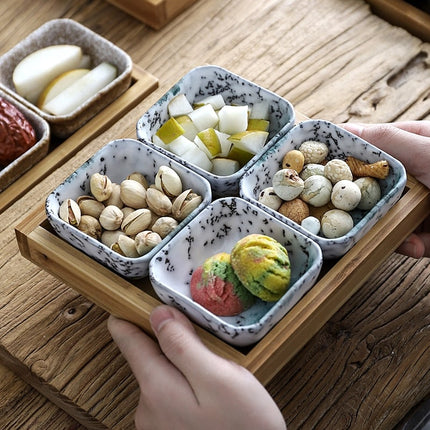 Creative Ceramic Fruit Plates Set with Tray - Wnkrs