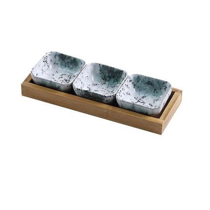 Creative Ceramic Fruit Plates Set with Tray - Wnkrs