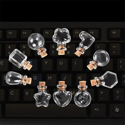 Set of 10 Mini Glass Bottles - wnkrs