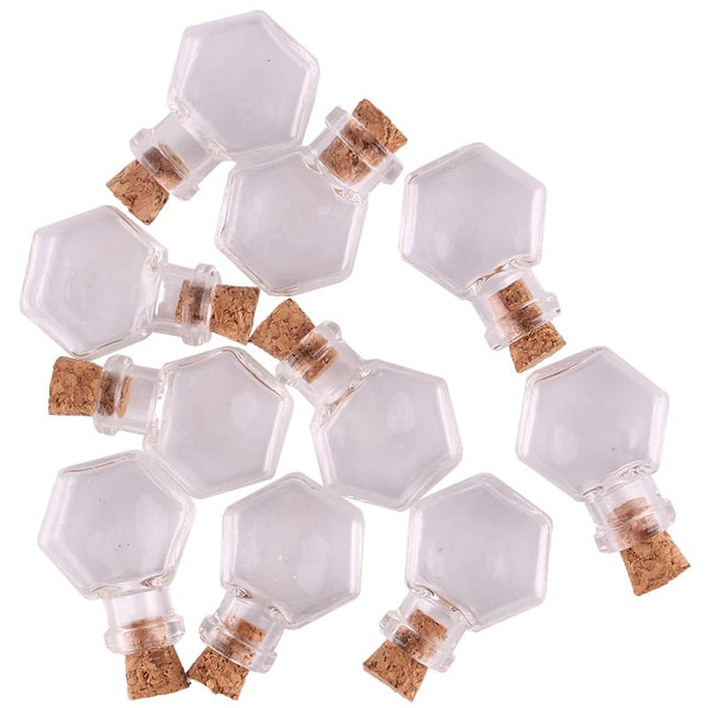 Hexagon Shaped Glass Spice Jars 50 Pcs Set - wnkrs