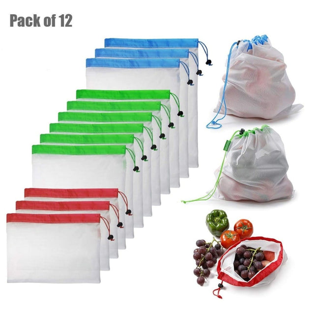 Mesh Food Storage Bag 12 Pcs Set - wnkrs