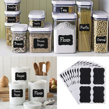 Black Label Stickers Set For Jars & Glass - Wnkrs