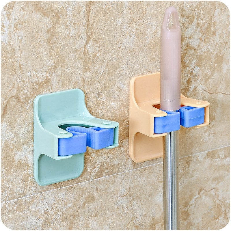 Adhesive Wall Mop Holders Set